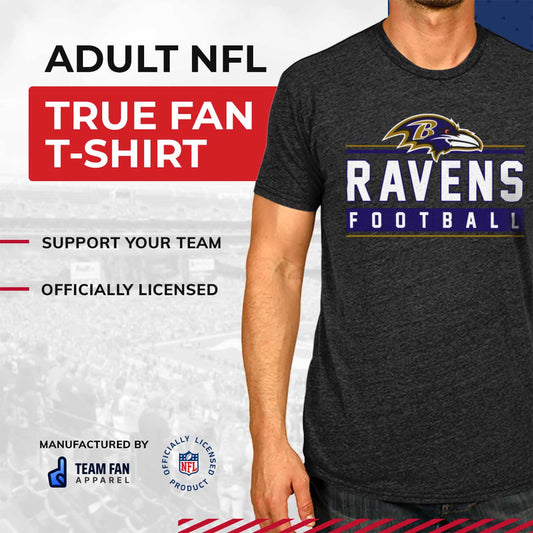 Baltimore Ravens NFL Adult MVP True Fan T-Shirt - Charcoal