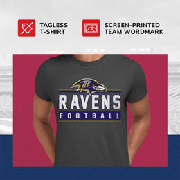 Baltimore Ravens NFL Adult MVP True Fan T-Shirt - Charcoal