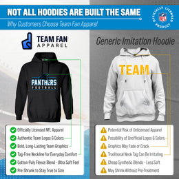Carolina Panthers NFL Adult True Fan Hooded Charcoal Sweatshirt - Charcoal