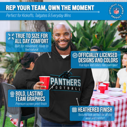 Carolina Panthers NFL Adult True Fan Hooded Charcoal Sweatshirt - Charcoal