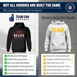 Chicago Bears NFL Adult True Fan Hooded Charcoal Sweatshirt - Charcoal