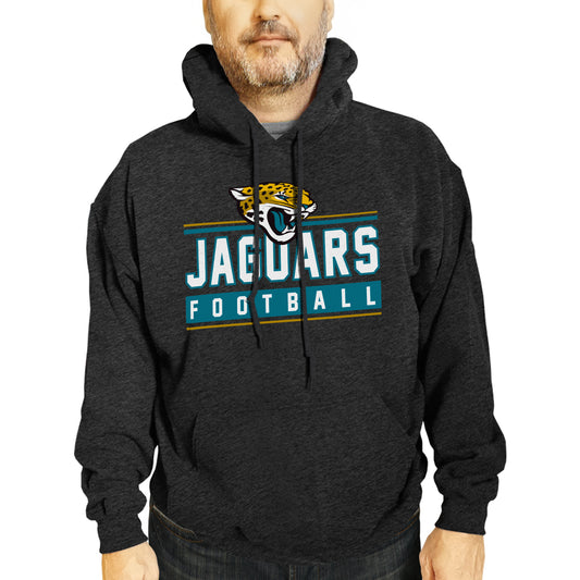 Jacksonville Jaguars NFL Adult True Fan Hooded Charcoal Sweatshirt - Charcoal