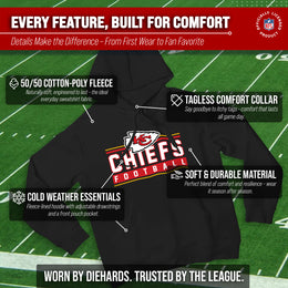Kansas City Chiefs NFL Adult True Fan Hooded Charcoal Sweatshirt - Charcoal