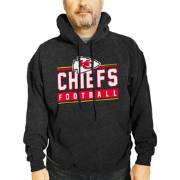 Kansas City Chiefs NFL Adult True Fan Hooded Charcoal Sweatshirt - Charcoal