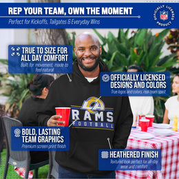 Los Angeles Rams NFL Adult True Fan Hooded Charcoal Sweatshirt - Charcoal