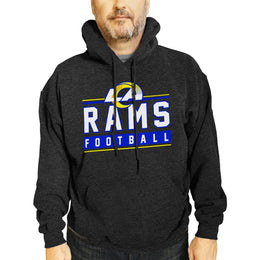 Los Angeles Rams NFL Adult True Fan Hooded Charcoal Sweatshirt - Charcoal