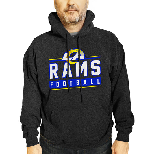 Los Angeles Rams NFL Adult True Fan Hooded Charcoal Sweatshirt - Charcoal