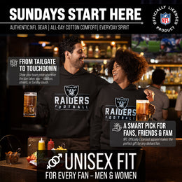 Las Vegas Raiders NFL Adult True Fan Hooded Charcoal Sweatshirt - Charcoal