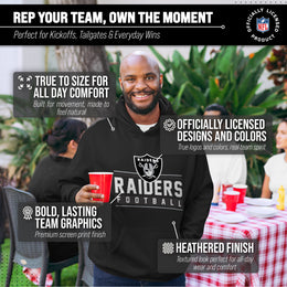 Las Vegas Raiders NFL Adult True Fan Hooded Charcoal Sweatshirt - Charcoal