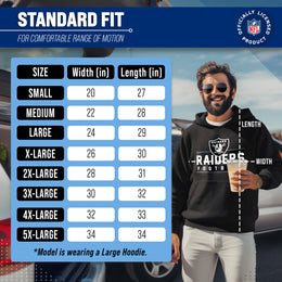 Las Vegas Raiders NFL Adult True Fan Hooded Charcoal Sweatshirt - Charcoal