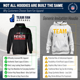 New England Patriots NFL Adult True Fan Hooded Charcoal Sweatshirt - Charcoal