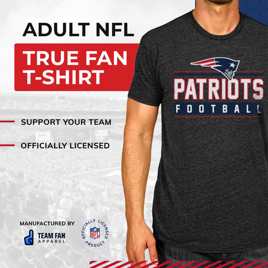 New England Patriots NFL Adult MVP True Fan T-Shirt - Charcoal