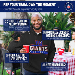 New York Giants NFL Adult True Fan Hooded Charcoal Sweatshirt - Charcoal