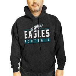Philadelphia Eagles NFL Adult True Fan Hooded Charcoal Sweatshirt - Charcoal
