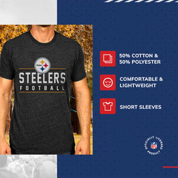 Pittsburgh Steelers NFL Adult MVP True Fan T-Shirt - Charcoal