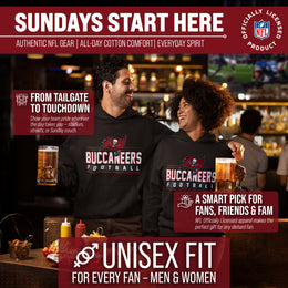 Tampa Bay Buccaneers NFL Adult True Fan Hooded Charcoal Sweatshirt - Charcoal