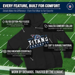 Tennessee Titans NFL Adult True Fan Hooded Charcoal Sweatshirt - Charcoal