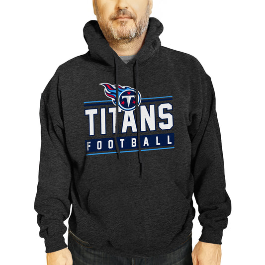 Tennessee Titans NFL Adult True Fan Hooded Charcoal Sweatshirt - Charcoal