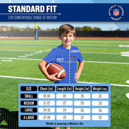 Buffalo Bills Team Fan Apparel NFL Youth Final Countdown Tee- Pro Football T-Shirt For Boys & Girls - Royal