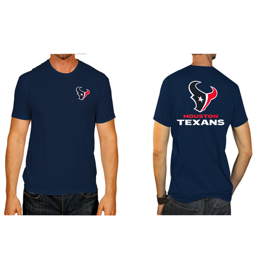 Houston Texans NFL Pro Football Final Countdown Adult Cotton-Poly Short Sleeved T-Shirt For Men & Women - Navy