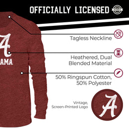 Alabama Crimson Tide NCAA MVP Adult Long-Sleeve Shirt - Crimson