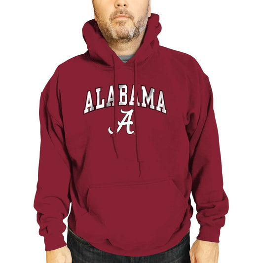 Alabama Crimson Tide Adult Arch & Logo Soft Style Gameday Hooded Sweatshirt - Crimson