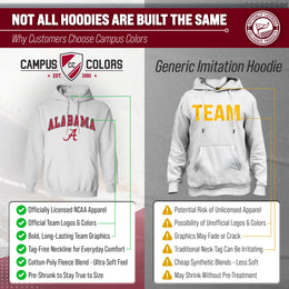 Alabama Crimson Tide Adult Arch & Logo Soft Style Gameday Hooded Sweatshirt - White