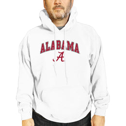 Alabama Crimson Tide Adult Arch & Logo Soft Style Gameday Hooded Sweatshirt - White