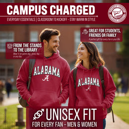 Alabama Crimson Tide NCAA Adult Tackle Twill Hooded Sweatshirt - Crimson