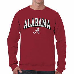 Alabama Crimson Tide Adult Tackle Twill Crewneck - Crimson