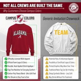Alabama Crimson Tide Adult Tackle Twill Crewneck - Crimson