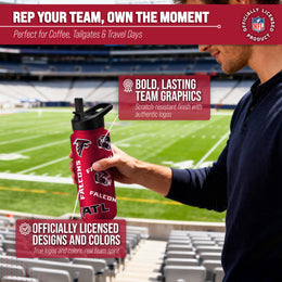 Atlanta Falcons NFL 34Oz Native Quencher Water Bottle - Red