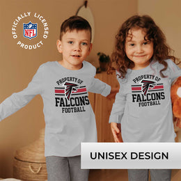 Atlanta Falcons NFL Youth Property Of Crew Sweatshirt - Sport Gray