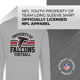 Atlanta Falcons NFL Youth Property Of Crew Sweatshirt - Sport Gray