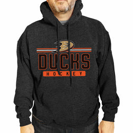 Anaheim Ducks NHL Adult Heather Charcoal True Fan Hooded Sweatshirt Unisex - Charcoal