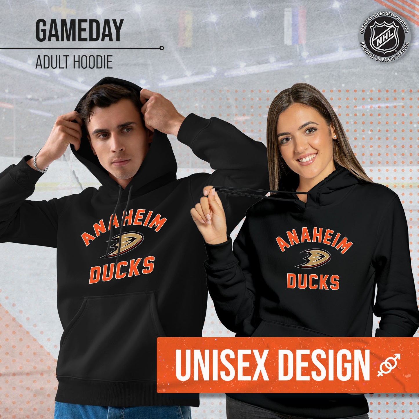 Anaheim Ducks Adult NHL Primary Logo Hooded Sweatshirt - Black