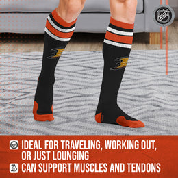Anaheim Ducks NHL Adult Knee High-Performance Socks - Black