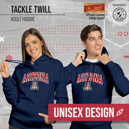 Arizona Wildcats NCAA Adult Tackle Twill Hooded Sweatshirt - Navy