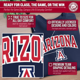 Arizona Wildcats Adult Tackle Twill Crewneck - Navy