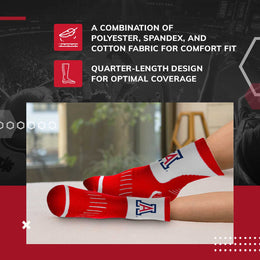 Arizona Wildcats NCAA Youth Surge Team Mascot Quarter Socks - Red