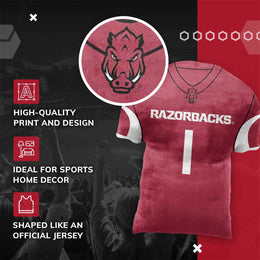 Arkansas Razorbacks NCAA Jersey Cloud Pillow - Cardinal