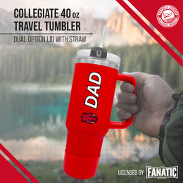 Arkansas Razorbacks Collegiate 40oz Stainless Steel Travel Tumbler with Handle for Dad - Cardinal