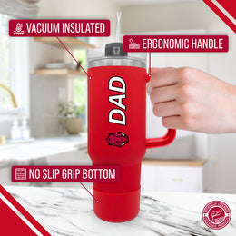Arkansas Razorbacks Collegiate 40oz Stainless Steel Travel Tumbler with Handle for Dad - Cardinal