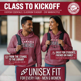 Arkansas Razorbacks NCAA Adult Unisex Starting Fresh Heathered Hooded Fleece Sweatshirt - Cardinal Heather