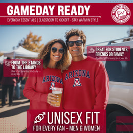 Arizona Wildcats Adult Arch & Logo Soft Style Gameday Crewneck Sweatshirt - Red