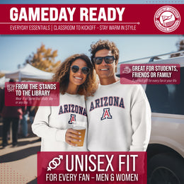 Arizona Wildcats Adult Arch & Logo Soft Style Gameday Crewneck Sweatshirt - White