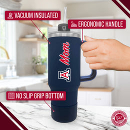 Arizona Wildcats Collegiate 40oz Stainless Steel Travel Tumbler with Handle for Mom - Navy