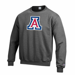 Arizona Wildcats Adult Mascot Fleece Crewneck - Charcoal