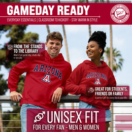 Arizona Wildcats Adult Arch & Logo Soft Style Gameday Hooded Sweatshirt - Red