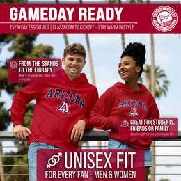 Arizona Wildcats Adult Arch & Logo Soft Style Gameday Hooded Sweatshirt - Red